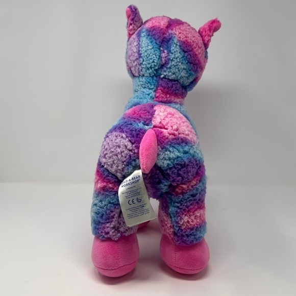 Build A Bear SPARKLE Llama Cotton Candy Rainbow Plush Stuffed Toy - Picture 6 of 9